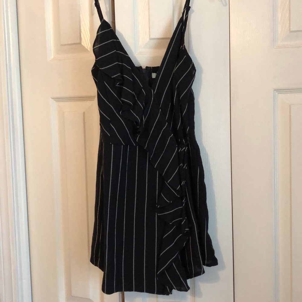 SheandSky black pinstripe romper